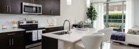 interior kitchen of a multifamily property